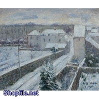 Tranh sơn dầu con đường dài